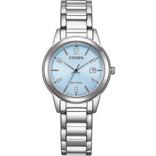 Citizen FE1241-71L Eco-Drive Solar Damenuhr Stahl/Hellblau
