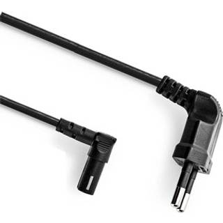 Lysnetkabel med vinklet IEC 320 C7 netstik (8-tals) - 2 m