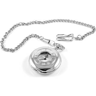 Sølvtonet Quartz Lommeur