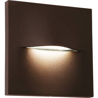 LED udendørs væglampe Vita, rustbrun, 14 x 14 cm