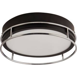 Phoenix loftslampe, Ø 30 cm, sort/krom, IP44