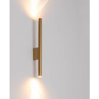 Væglampe Laser, guldfarvet, metal, 40 cm høj, G9