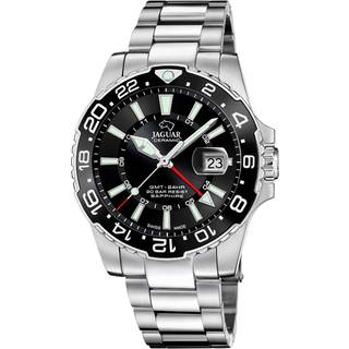 Jaguar Executive Diver GMT herreur i stål med sort skive