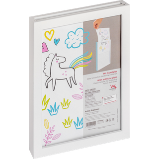 Ramme til tegninger Explorer Akrylglas Hvid A4
