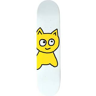 Meow Big Cat Skateboard Deck (Hvid)