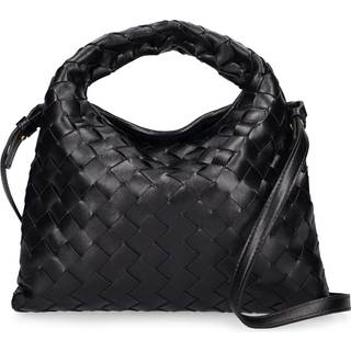 Bottega Veneta Hop Mini Intrecciato leather tote bag - black - One Size