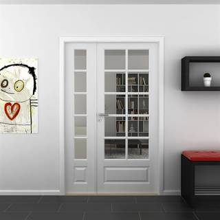 London Dobbelt Massiv Glasdør - Safco Doors, M13,1x21 (82,5 + 39,8 x 204 cm)