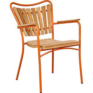 Kerteminde teak havestol - orange stel