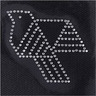 Bügelmotiv Vogel 62x56mm Strass - Weiß