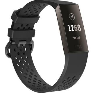 Fitbit Charge 3/4 armbånd silikone Sort (L)