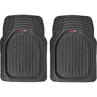 Motortrend -2 stykke forreste bilgulvm?tter-sort flextough konturforinger dybt sk?l kraftigt gummi gulvm?tter til bil SUV lastbil & van-alt vejrb