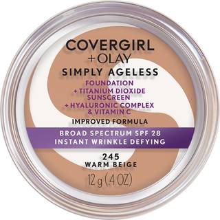 Covergirl & Olay Simply Ageless Foundation Warm Beige 245 0,40-ounce pakke