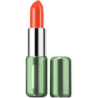Clinique - Clinique Pop Longwear Lipstick Shine - Holdbar Læbestift - Flame Pop - Shine - For Women - Grå