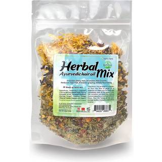 Wells Oil Herbal Mix - 18 essentielle urter til hårolieinfusion | Styrker nærer og understøtter fyldigere hår | 100% naturlig | 2,5 oz / 70 g