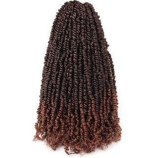 ToyoTress Tiana Passion Twist Hair 24 tommer 8 pakker ombre brun Forventet Passion Twist h?klet h?r Forl?jet lidenskab Twists h?klet fletninger S