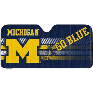 Fanmats 60015 NCAA Michigan Wolverines Windshield Sun Auto Shade Sun Shield Sun Visor | Harmonika tri-fold til opbevaring | 59 """" X 29.5 """" Farve