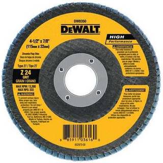 Dewalt DW8351 4-1/2-tommer med 7/8-tommer 40G Type 27 klap Disc