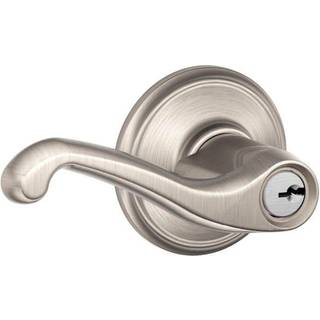 Schlage F51A Fla 619 Flair Lever Keyed Entry Lock Satin Nickel