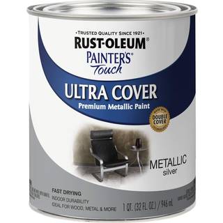Rust-Oleum 254100 Painter's Touch Latex Paint Quart Metallic Silver Pack of 1