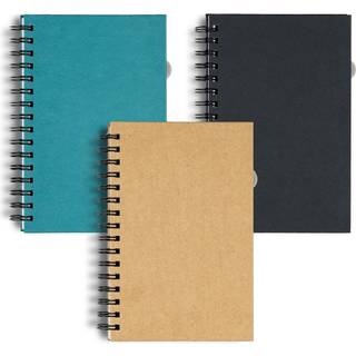 Hanote 3 pakker spiral notebook 5.5? x 8.5? A5 Hardcover Spiral Notebook Notebooks College styrede 120 ark 240 sider notebook med skillelomme ba