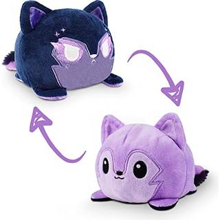 Teeturtle - Den originale Reversible Wolf Plushie - Galactic Purple - S?d sensorisk fidget -udstoppede dyr, der viser dit hum?r