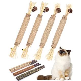 Tindtop Silvervine Sticks til katte 10 Pack Natural Catnip Chew Leget?j til killinger T?nder Reng?ring Matatabi Dental Care For?gelse af appetit