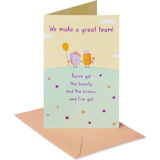 Amerikanske hilsener f?dselsdagskort til kone (sk?nhed og hjerner)