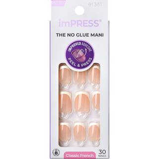 KISS imPRESS The No Glue Mani kunstige negle selvklæbende Model 30 stk. - 30 stk.