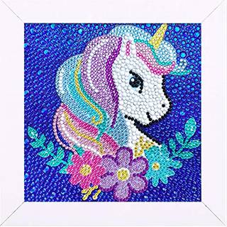 Craftoy 5d Diamond Maleri Kits til b?rn 7.1 x 7.1 Treramme Diamond Arts and Crafts For Kids Mosaic perle klisterm?rker efter nummers?t DIY Maleri