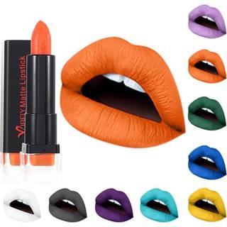 Kilshye Matte Lipstick Hight Pigment Lipsticks Langvarig læbepind Vandtæt læber Gloss Cream Lipgloss Makeup for Women and Girls Pack med 1 (I- Or