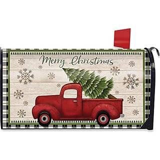 Glædelig jul pickup truck magnetisk postkasse cover standard briarwood bane