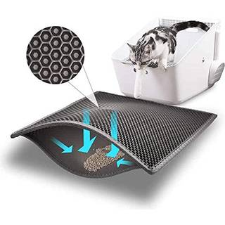 Bull-O Cat Litter Mat Litter Trapper St?rrelse 24 X 15 Honeycomb Double-Layer Design Vandt?t urin Proof Materiale 2-lags sigtning af let ren spre