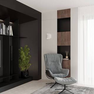 Væglampe Isotta Euluna, dæmpbar, Hvid/opal, Stue/spisestue, Metal, Moderne