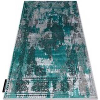 Moderne DE LUXE tæppe 6827 Abstraktion, årgang - strukturel grøn / grå 140x190 cm