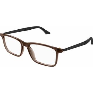 Montblanc MB0333O 004 55 Briller Mænd Brun - Transparent Brown - 55mm