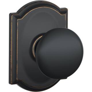 Schlage F10 Ply 716 Cam Camelot Collection Plymouth Passage Knob Aged Bronze