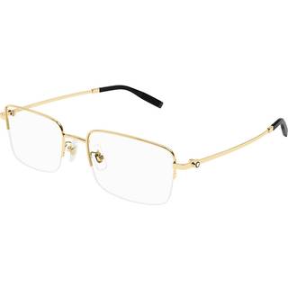Montblanc Mand MB0313OA 002 Optiske stel Titanium Guld Transparent Firkantet