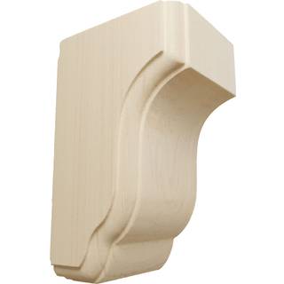 Ekena Millwork Cor02x02x04cprw Capistrano Mission Wood Corbels 2 1/2 """" W x 2 3/4 """" D X 4 1/2 """" H Rubberwood
