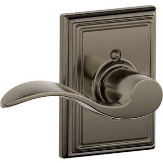 Schlage Accent Lever med Addison trim ikke -drejningslås i antik tin - Venstrehånd - F170 ACC 620 Tilføj LH