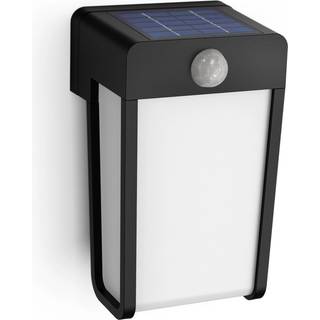 Philips LED solcelle-væglampe Afskærmning, sort/opal, sensor