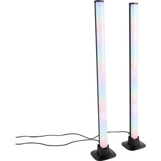 Sort bordlampe inkl LED med fjernbetjening og RGB - Arnold