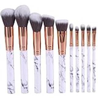 10 stk Professionelle makeup børster, makeup sæt, marmor