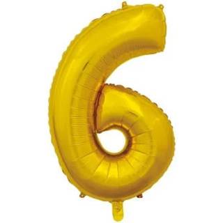 Folieballon 6 Guld 66 cm