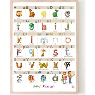 Abcleg Plakat - ABC Plakat med alfabetet-30 x 40 cm.