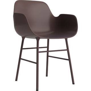 Normann Copenhagen Form Spisebordsstol Med Armlæn Brun/Stål