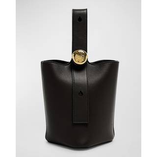 Loewe Pebble Mini leather bucket bag - black - One Size