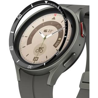 Ringke Inner Bezel Styling [Stilfuld rustfri st?lramme] Kompatibel med Samsung Galaxy Watch 5 Pro Case Anti Scratch Protector Adhesive Inner Cove