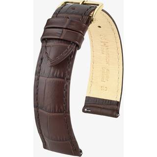 Hirsch 01028010-1-20 Uhren-Armband Duke L 20 mm Leder Dunkelbraun