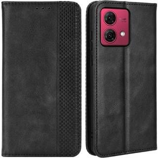 SKALO Motorola Moto G84 5G Premium Pungetui med prægning - Sort