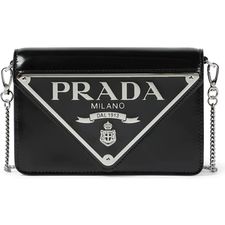 Prada Mini leather crossbody bag - black - One Size